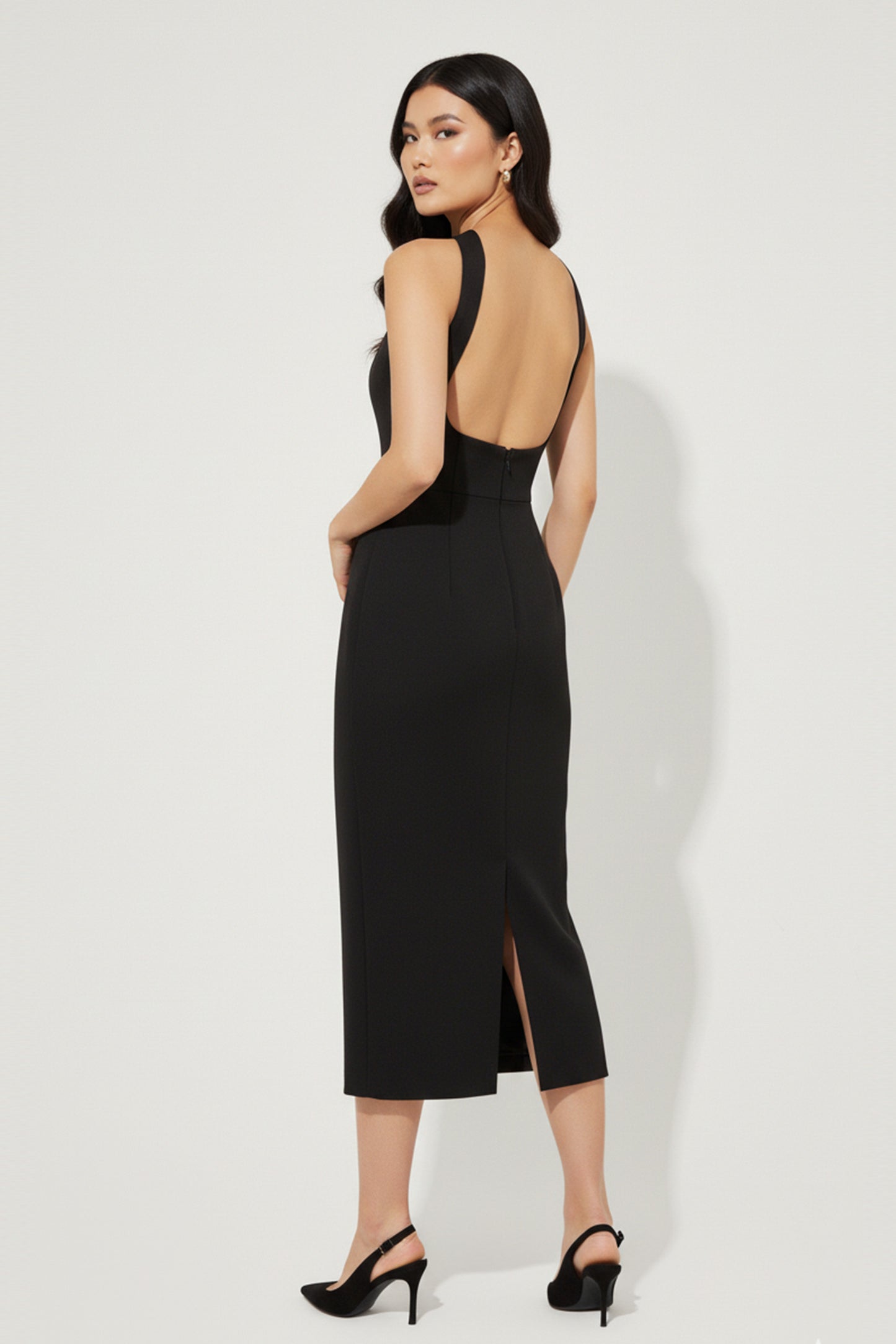 Women's Midi Dress Halter Neck Soft Material