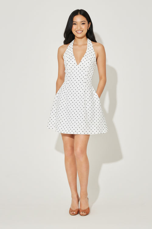 Women's Mini Dress V-neck Ruffle Skirt Lightweight Fabric