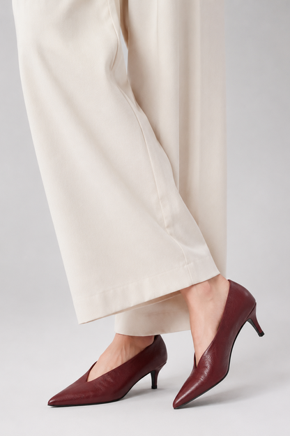 Women's High Heel Pumps V Cut Design