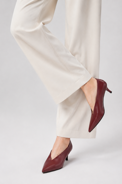 Women's High Heel Pumps V Cut Design