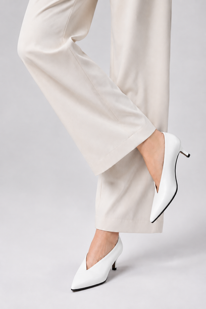 Women's High Heel Pumps V Cut Design