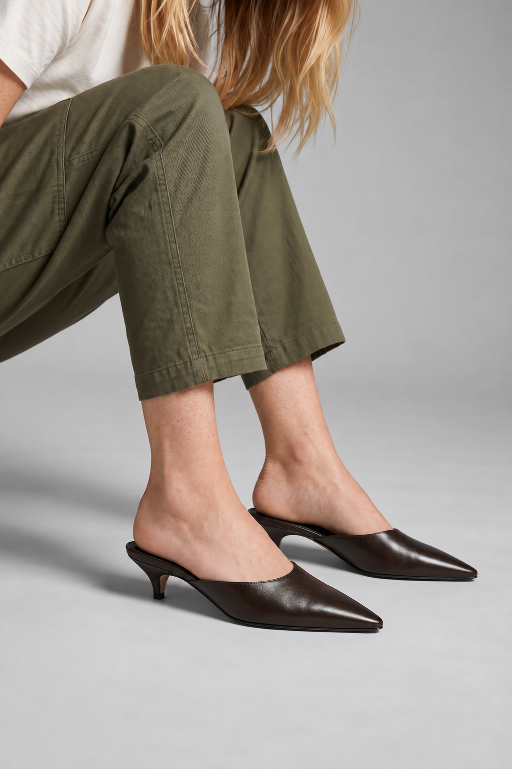 Women's Slingback Pumps Mid High Heels