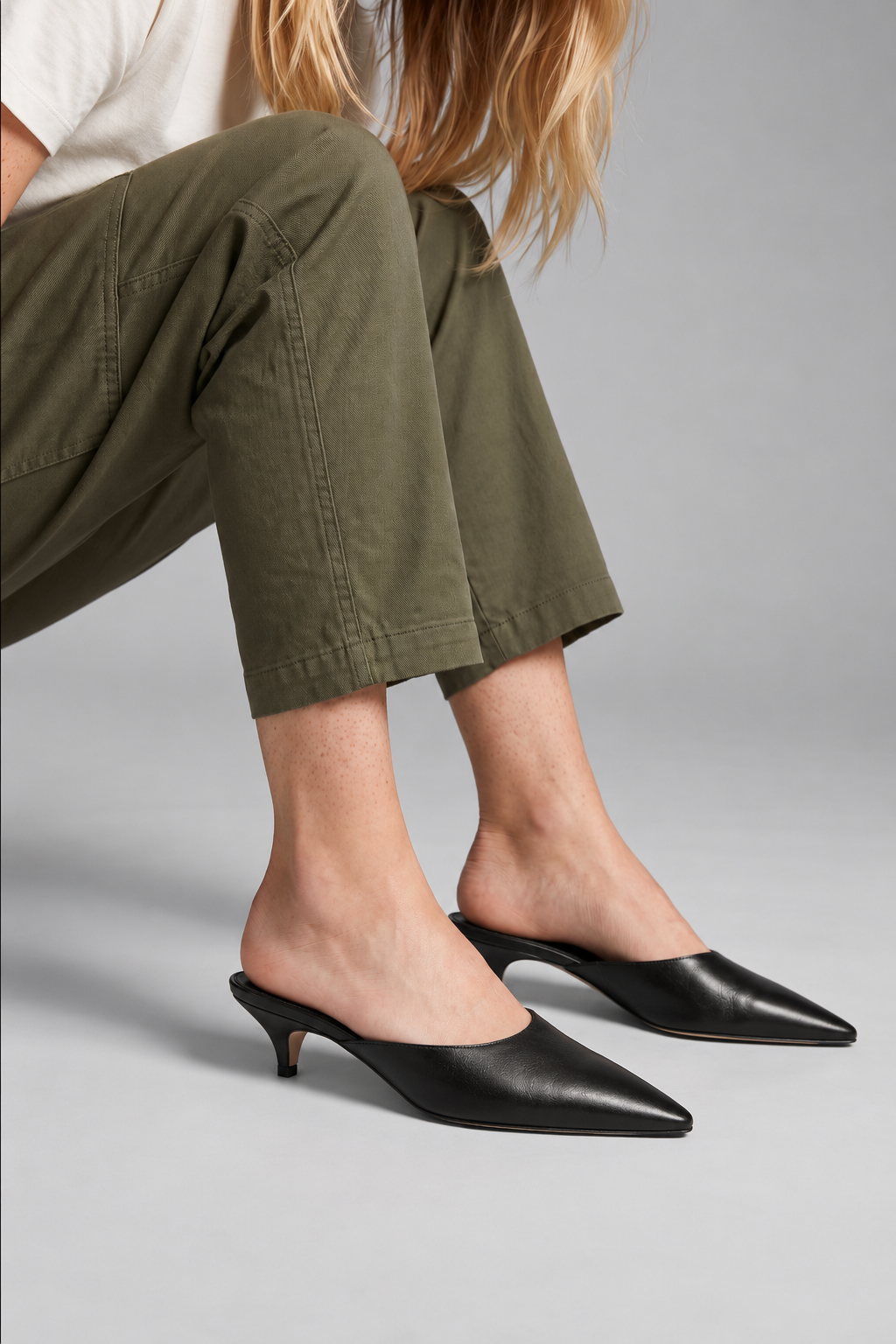 Women's Slingback Pumps Mid High Heels