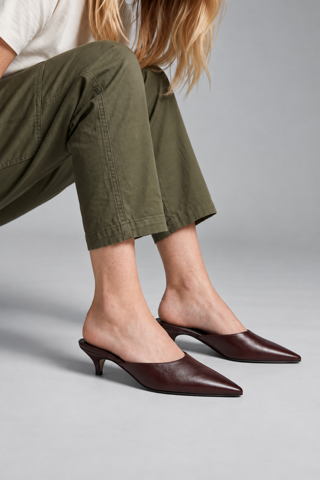 Women's Slingback Pumps Mid High Heels