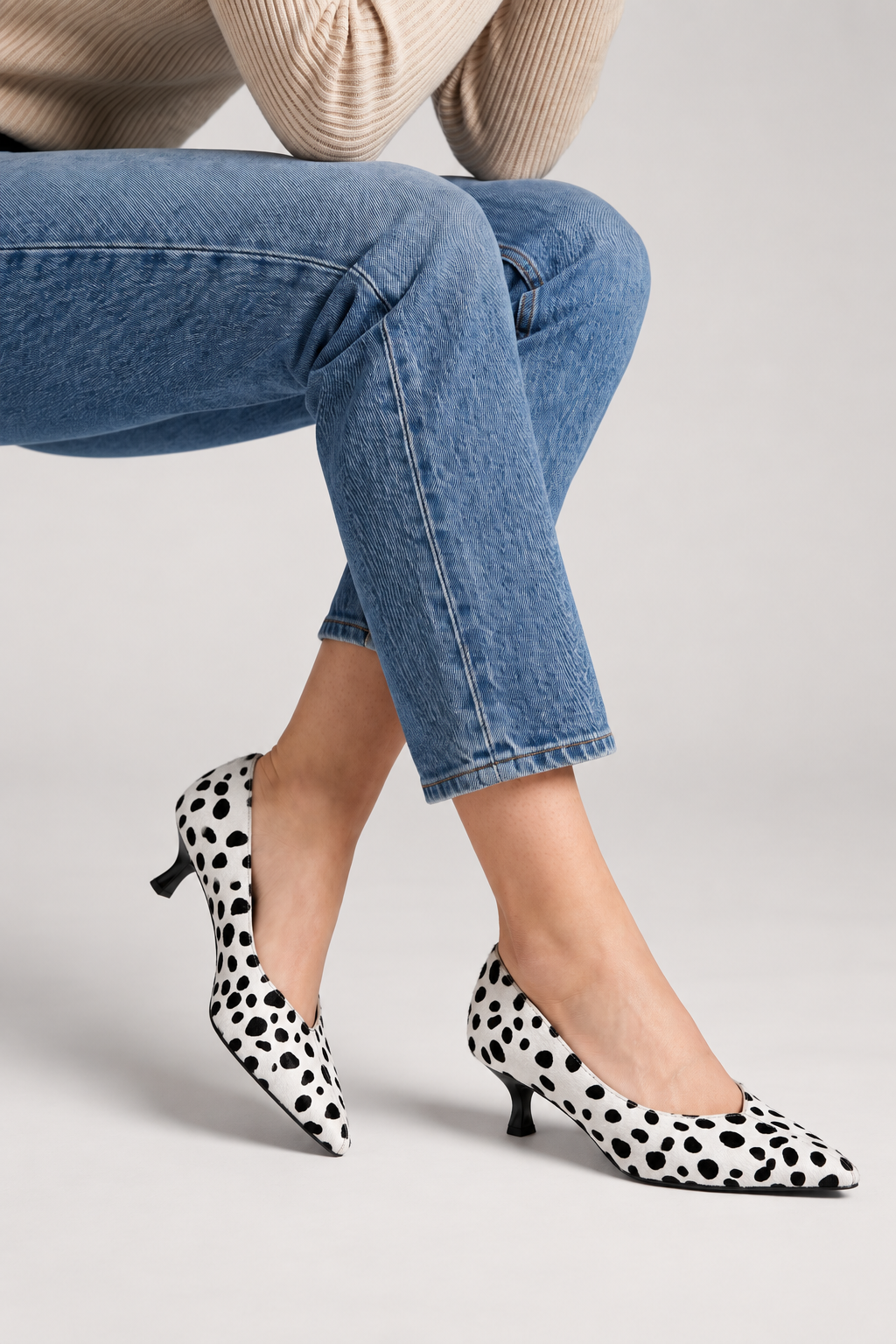 Women's Mid High Heel Dress Pumps Pointed Toe