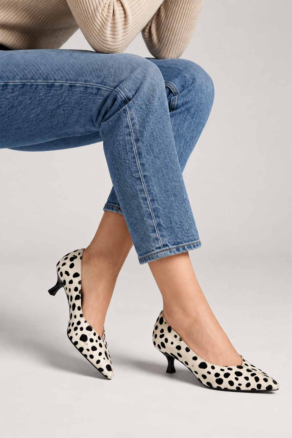 Women's Mid High Heel Dress Pumps Pointed Toe