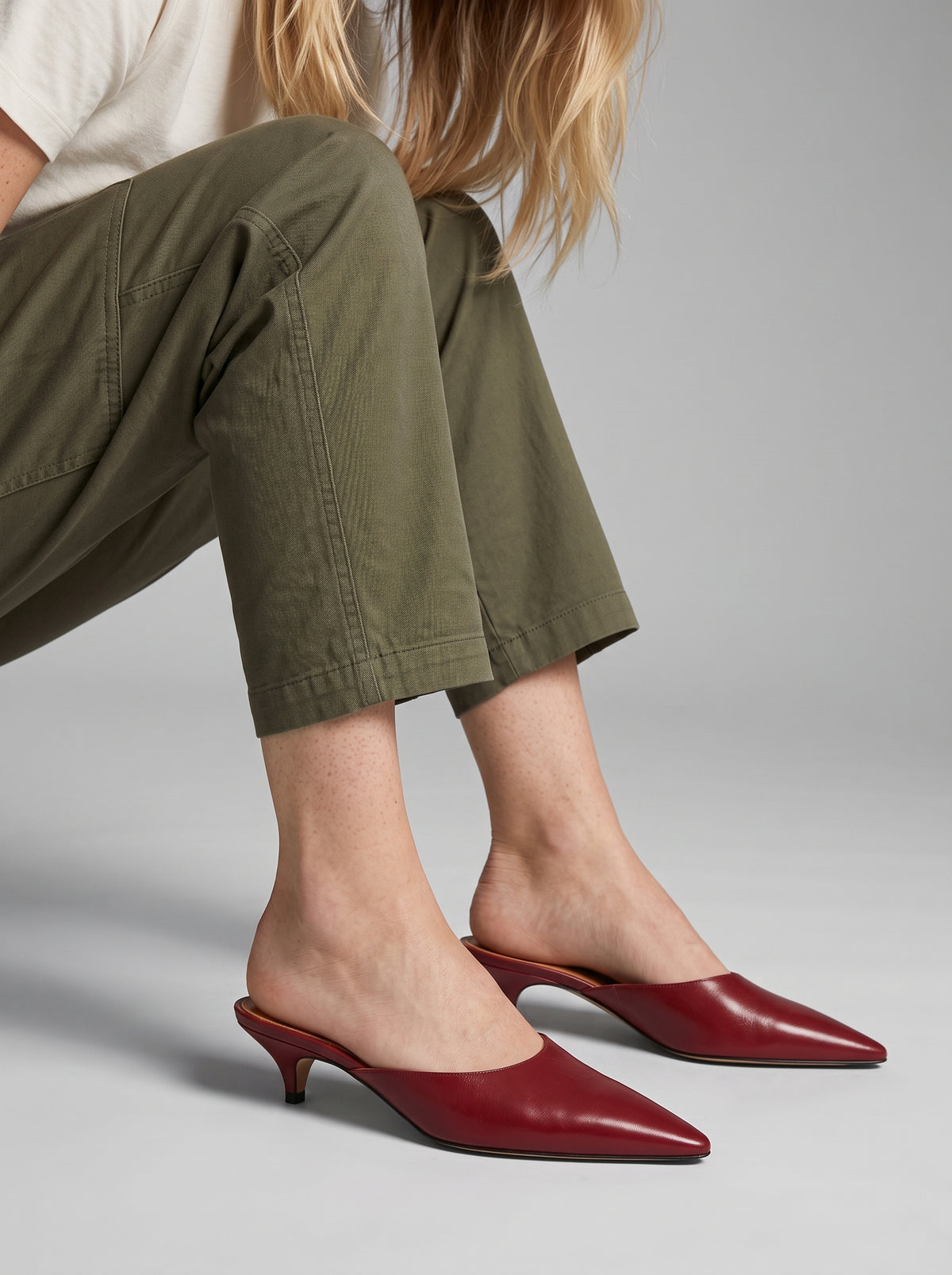 Women's Slingback Pumps Mid High Heels