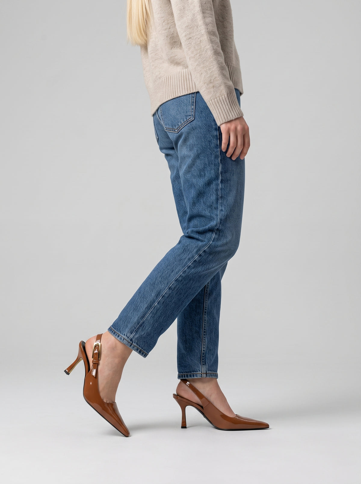 Women's Slingback Sandals with Thin High Heels