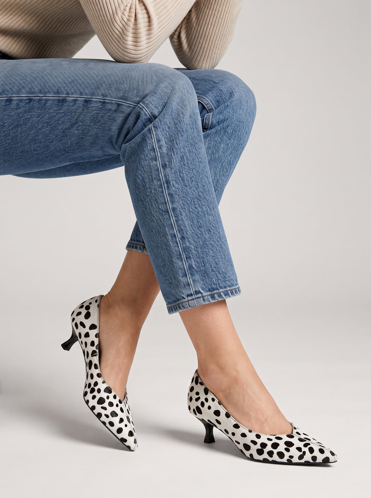 Women's Mid High Heel Dress Pumps Pointed Toe