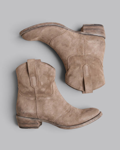 Women's Ankle Boots Western Style with Pull Tabs