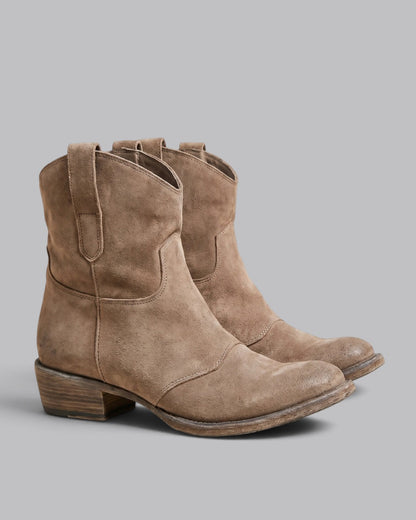 Women's Ankle Boots Western Style with Pull Tabs