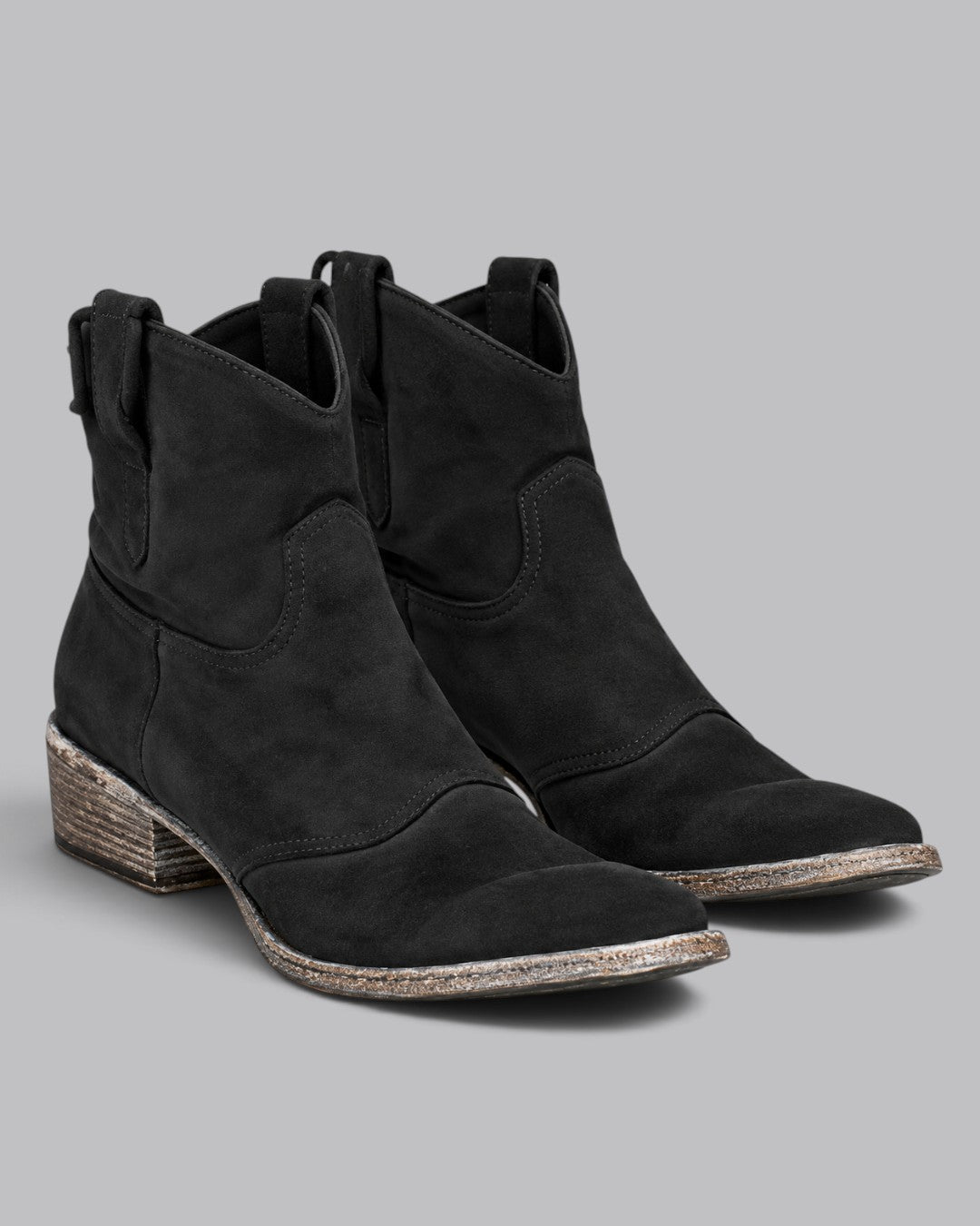 Women's Ankle Boots Western Style with Pull Tabs