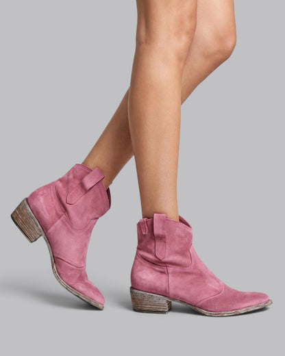 Women's Ankle Boots Western Style with Pull Tabs