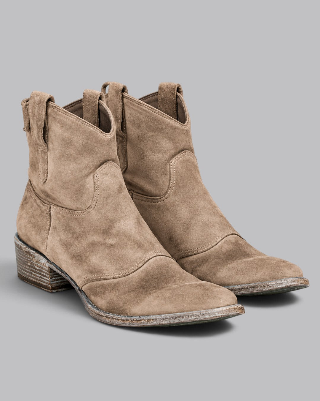 Women's Ankle Boots Western Style with Pull Tabs