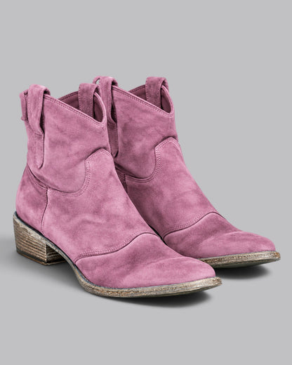 Women's Ankle Boots Western Style with Pull Tabs