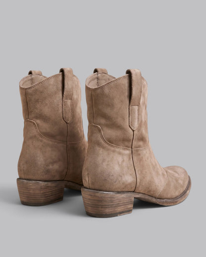Women's Ankle Boots Western Style with Pull Tabs