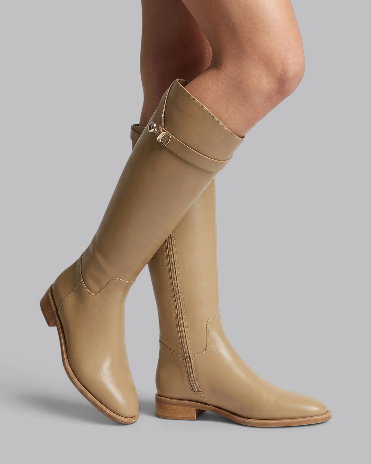 Women's Knee High Boots Classic Buckle Detail