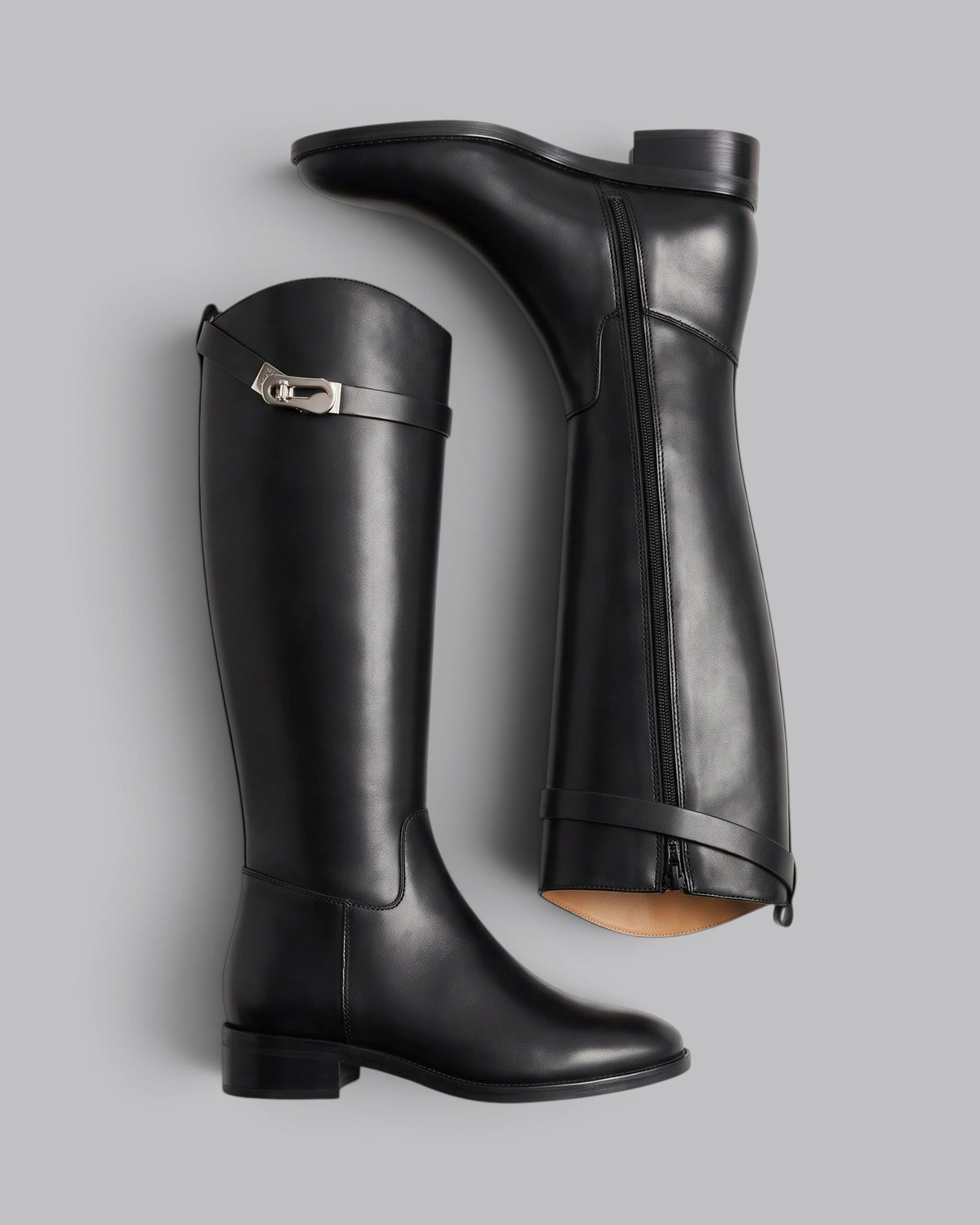 Women's Knee High Boots Classic Buckle Detail