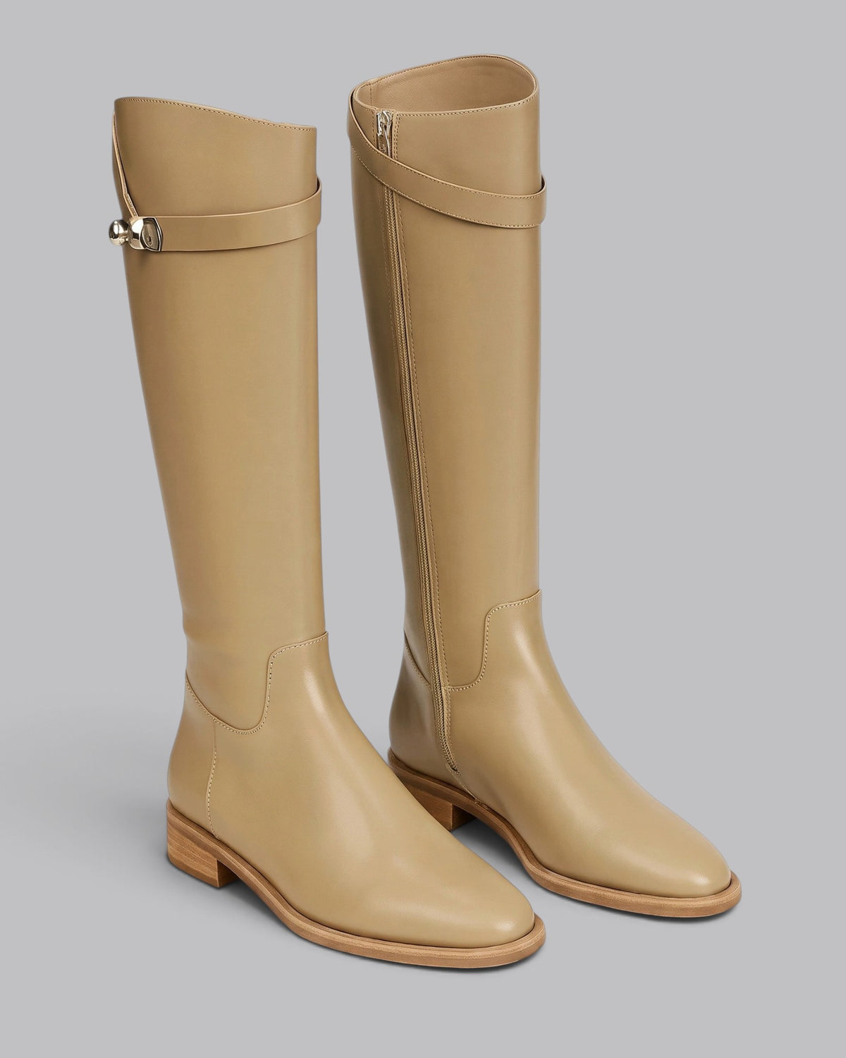 Women's Knee High Boots Classic Buckle Detail