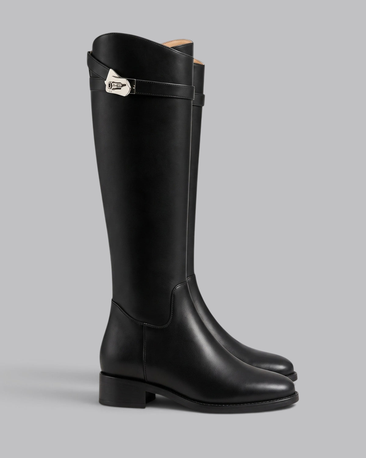 Women's Knee High Boots Classic Buckle Detail