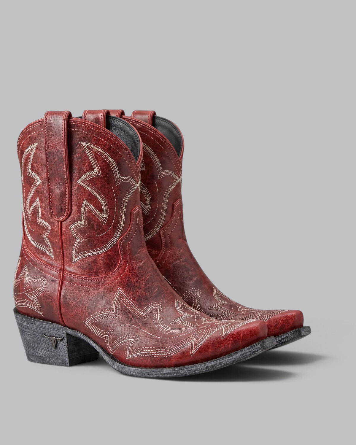 Women's Mid-Calf Boots Western Embroidered Design