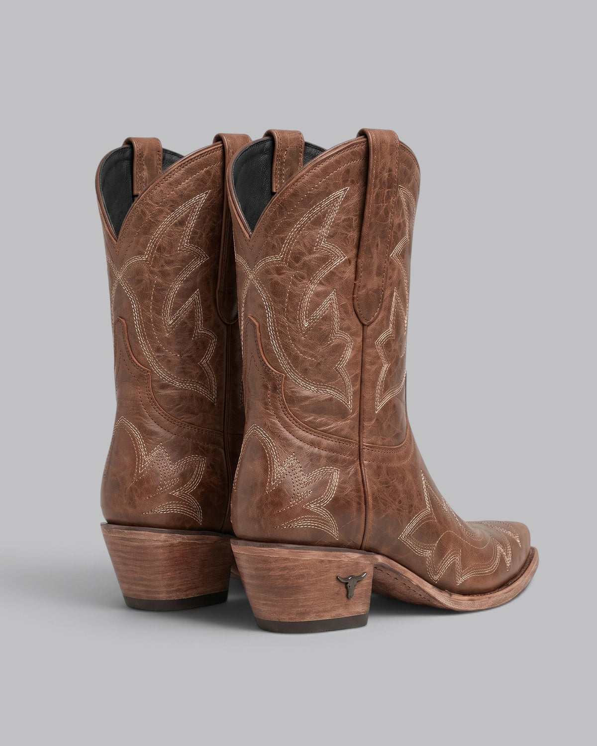 Women's Mid-Calf Boots Western Embroidered Design