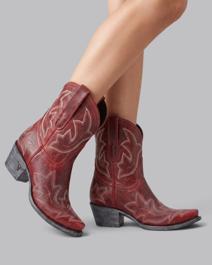 Women's Mid-Calf Boots Western Embroidered Design
