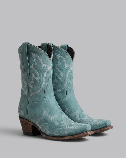 Women's Mid-Calf Boots Western Embroidered Design