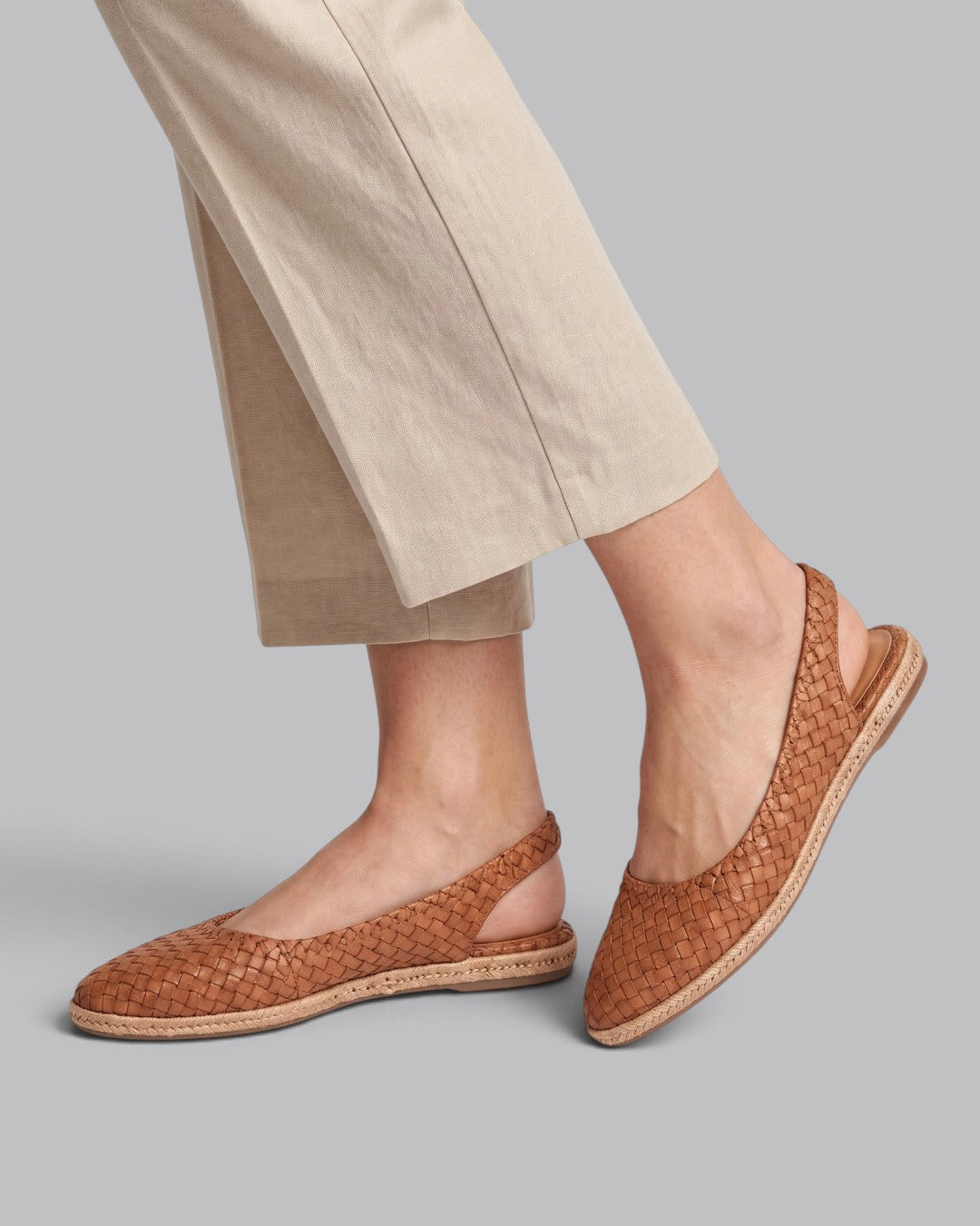 Women's Slingback Flats Woven Style