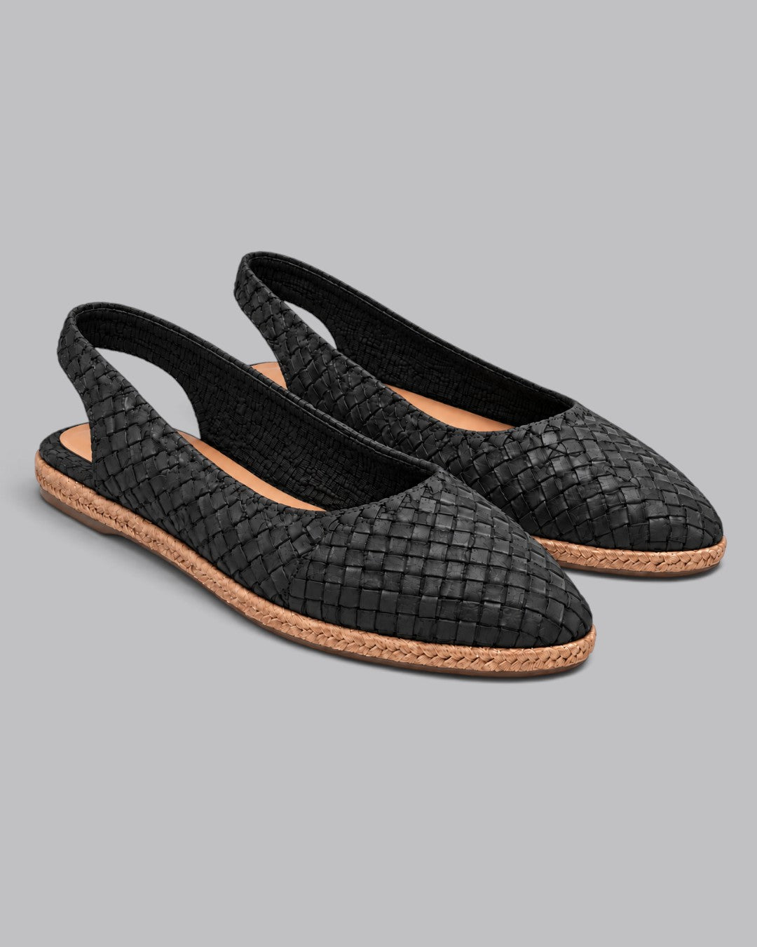 Women's Slingback Flats Woven Style