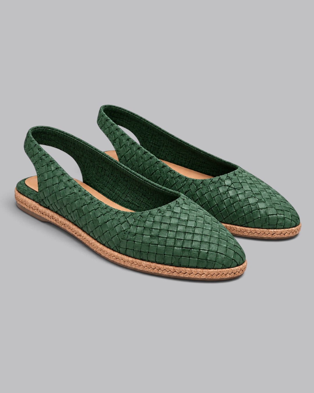 Women's Slingback Flats Woven Style