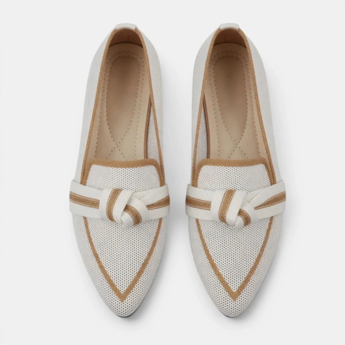 Women's Black Loafers Slip-On Pointed Toe with Knot Detail 3