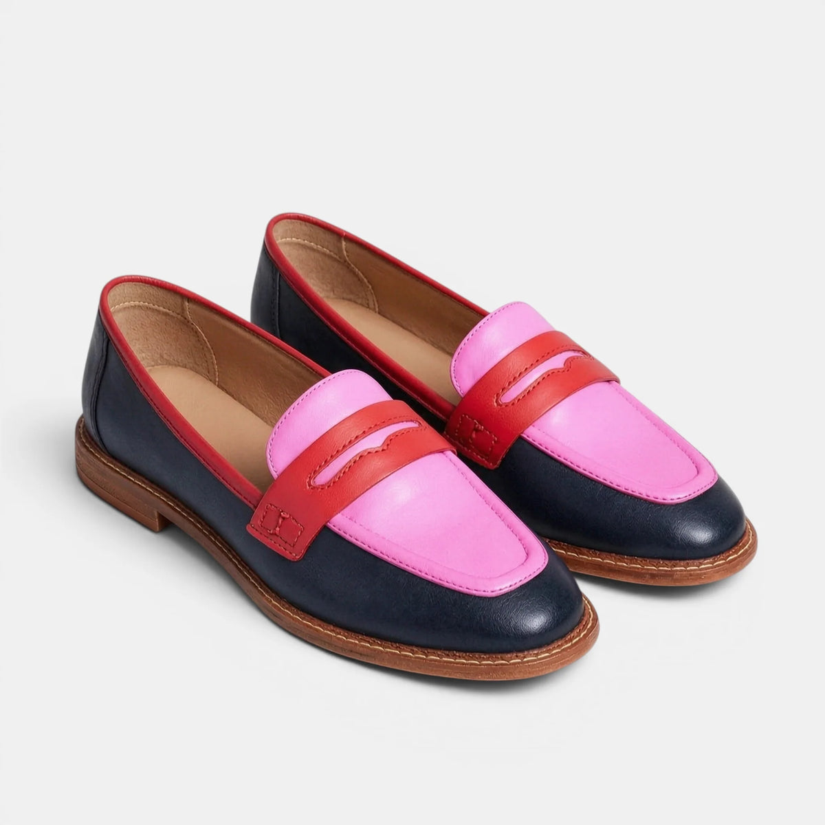 Women's Black Penny Loafers Classic Slip-On Design 2