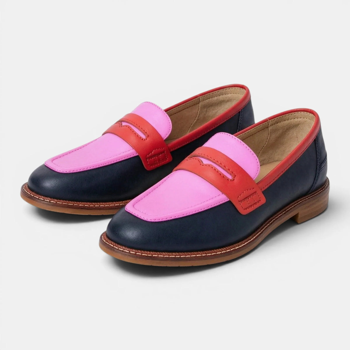 Women's Black Penny Loafers Classic Slip-On Design 3
