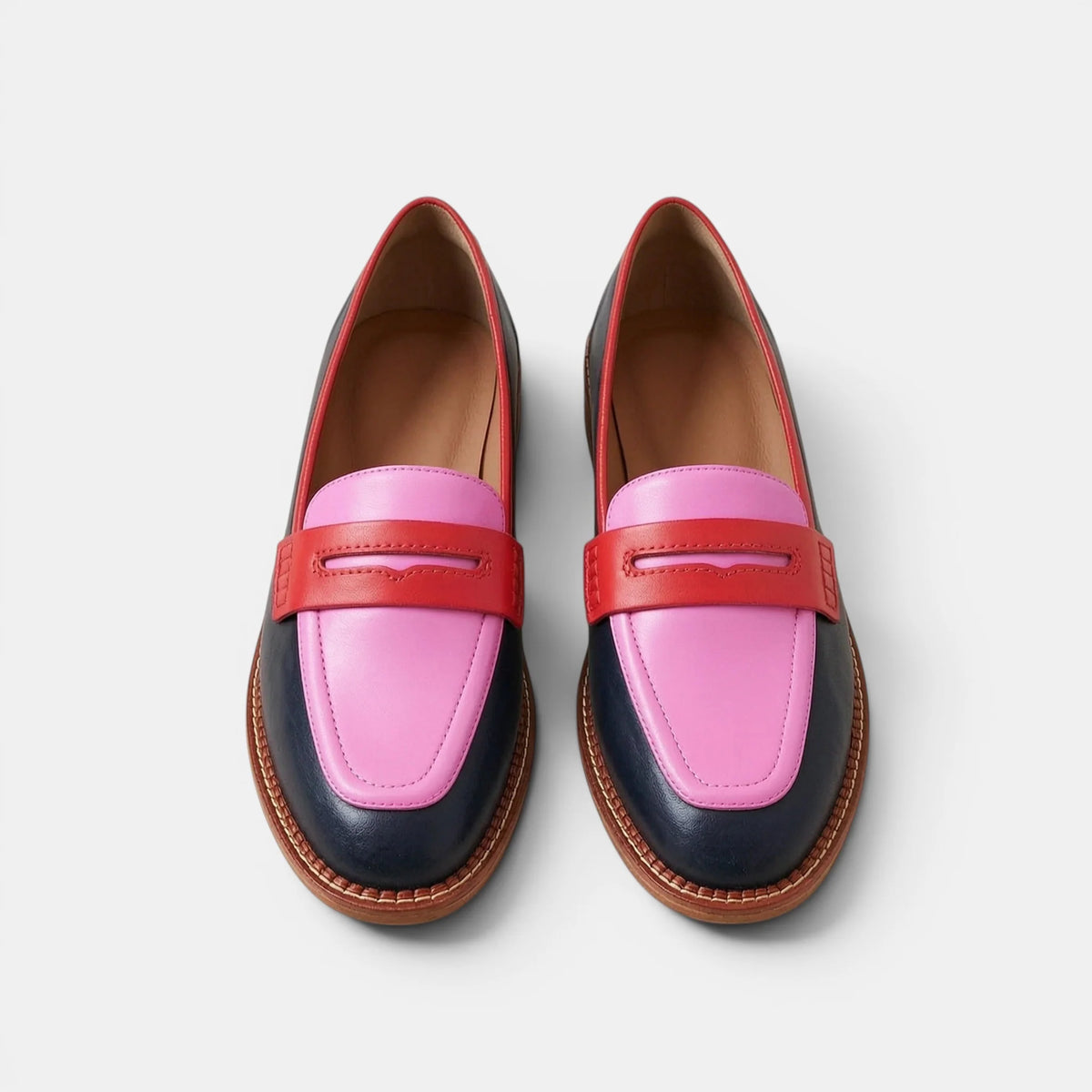 Women's Black Penny Loafers Classic Slip-On Design 4