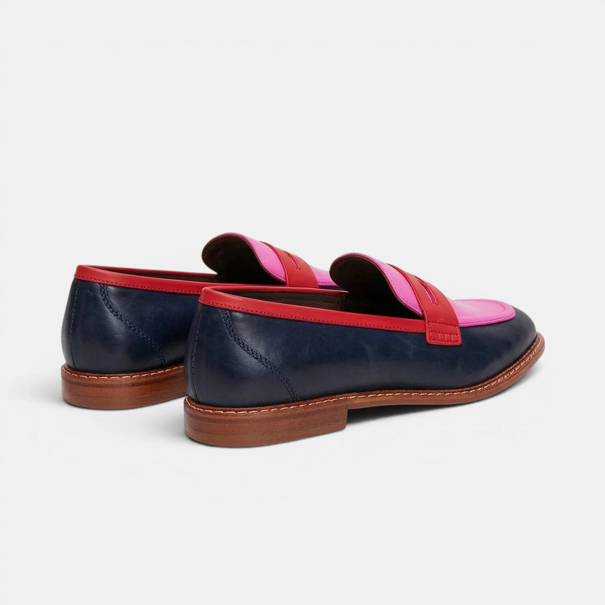 Women's Black Penny Loafers Classic Slip-On Design 5
