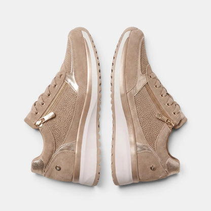 Women's Casual Wedge Sneakers with Side Zipper Detail 4