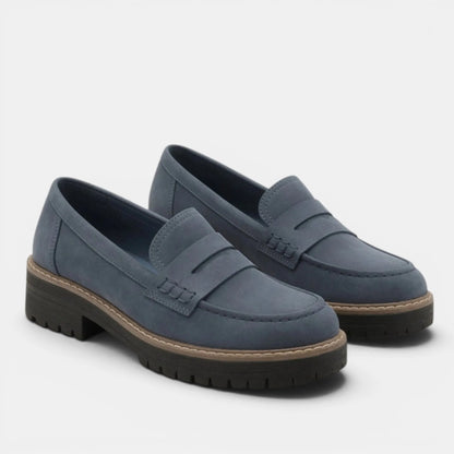 Women's Chunky Loafers Slip-On Penny Style 10