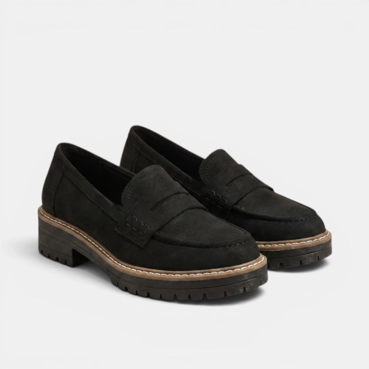 Women's Chunky Loafers Slip-On Penny Style 2