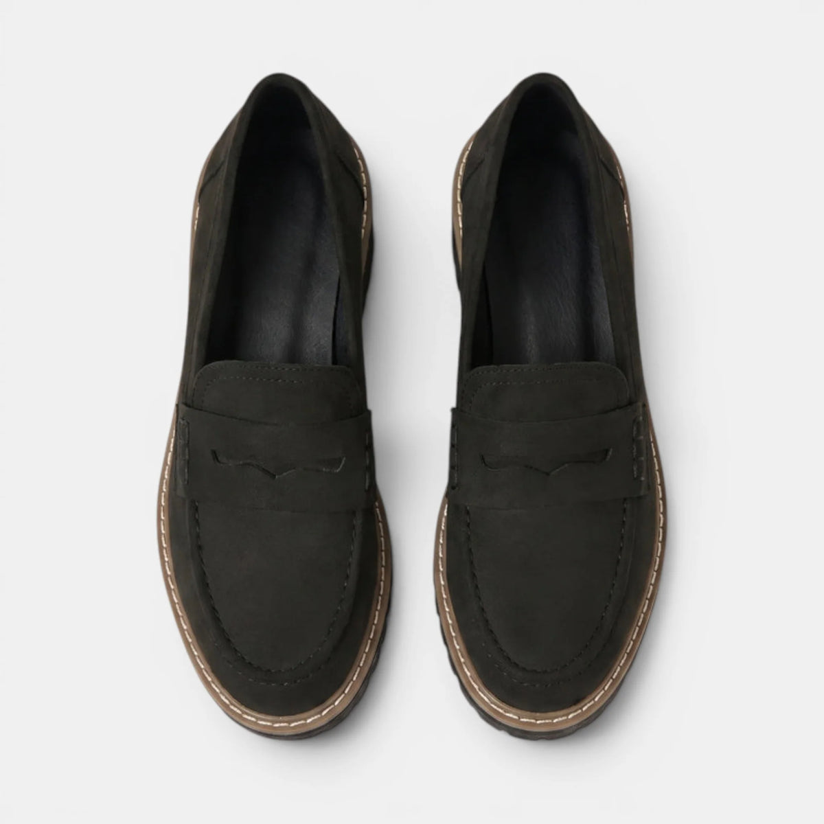 Women's Chunky Loafers Slip-On Penny Style 4