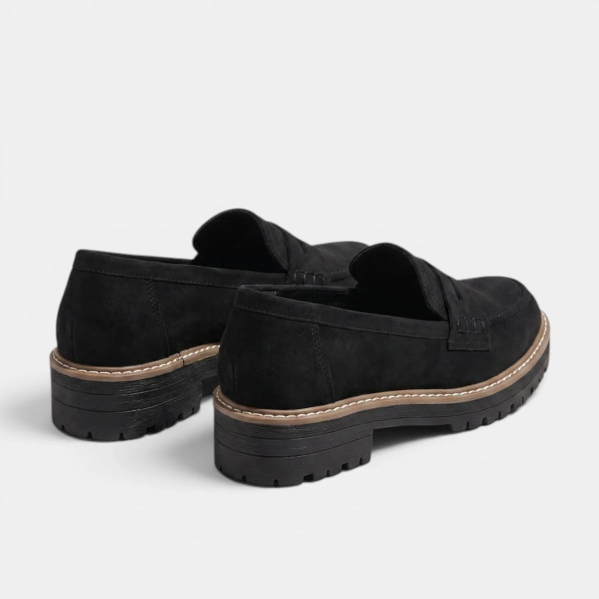 Women's Chunky Loafers Slip-On Penny Style 5