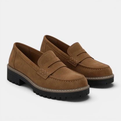 Women's Chunky Loafers Slip-On Penny Style 9