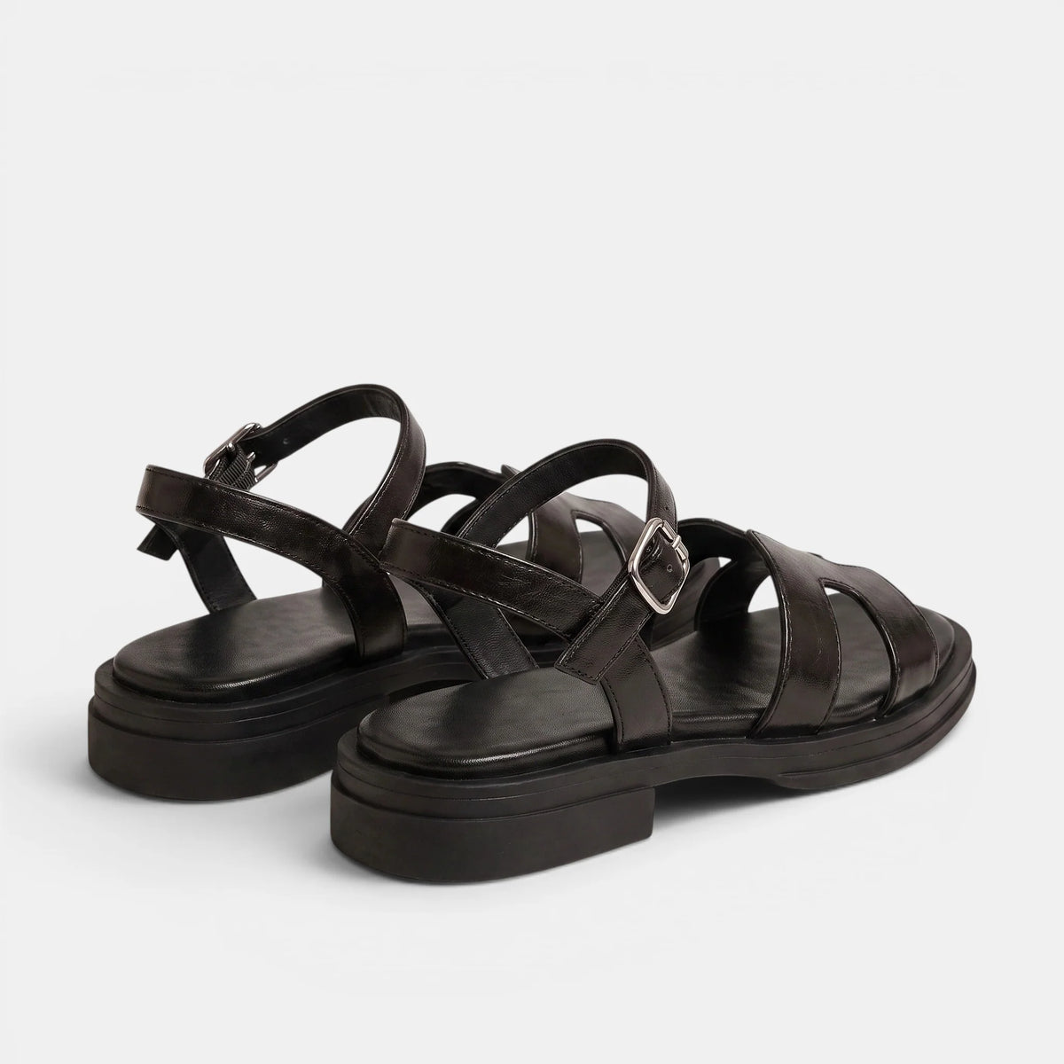 Women's Flat Sandals Open Toe with Adjustable Ankle Strap 5