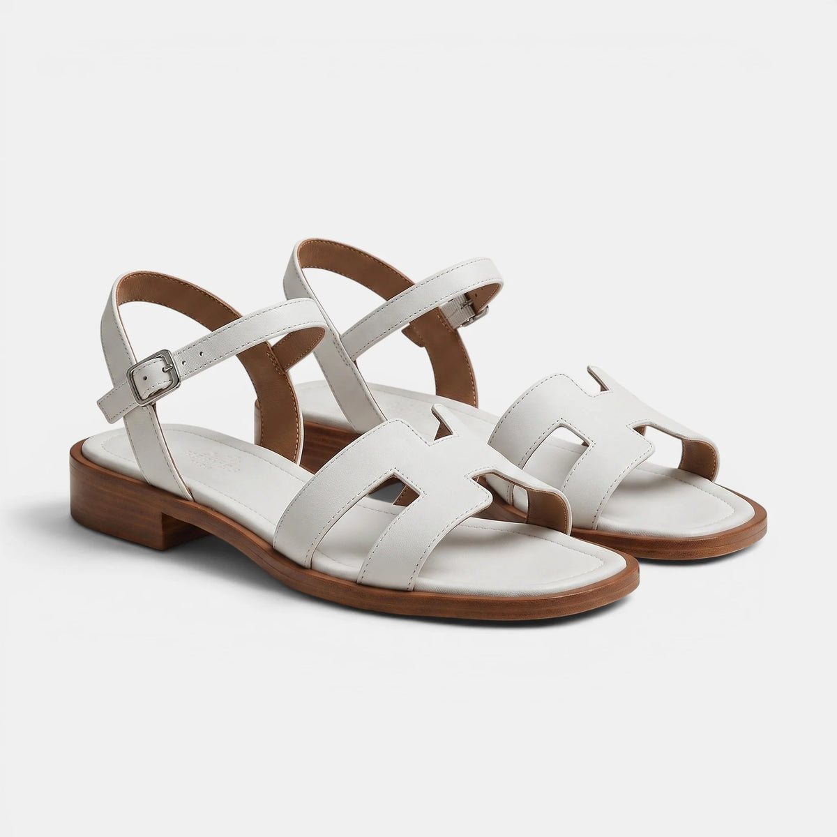 Women's Flat Sandals Open Toe with Adjustable Ankle Strap 6