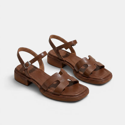 Women's Flat Sandals Open Toe with Adjustable Ankle Strap 8