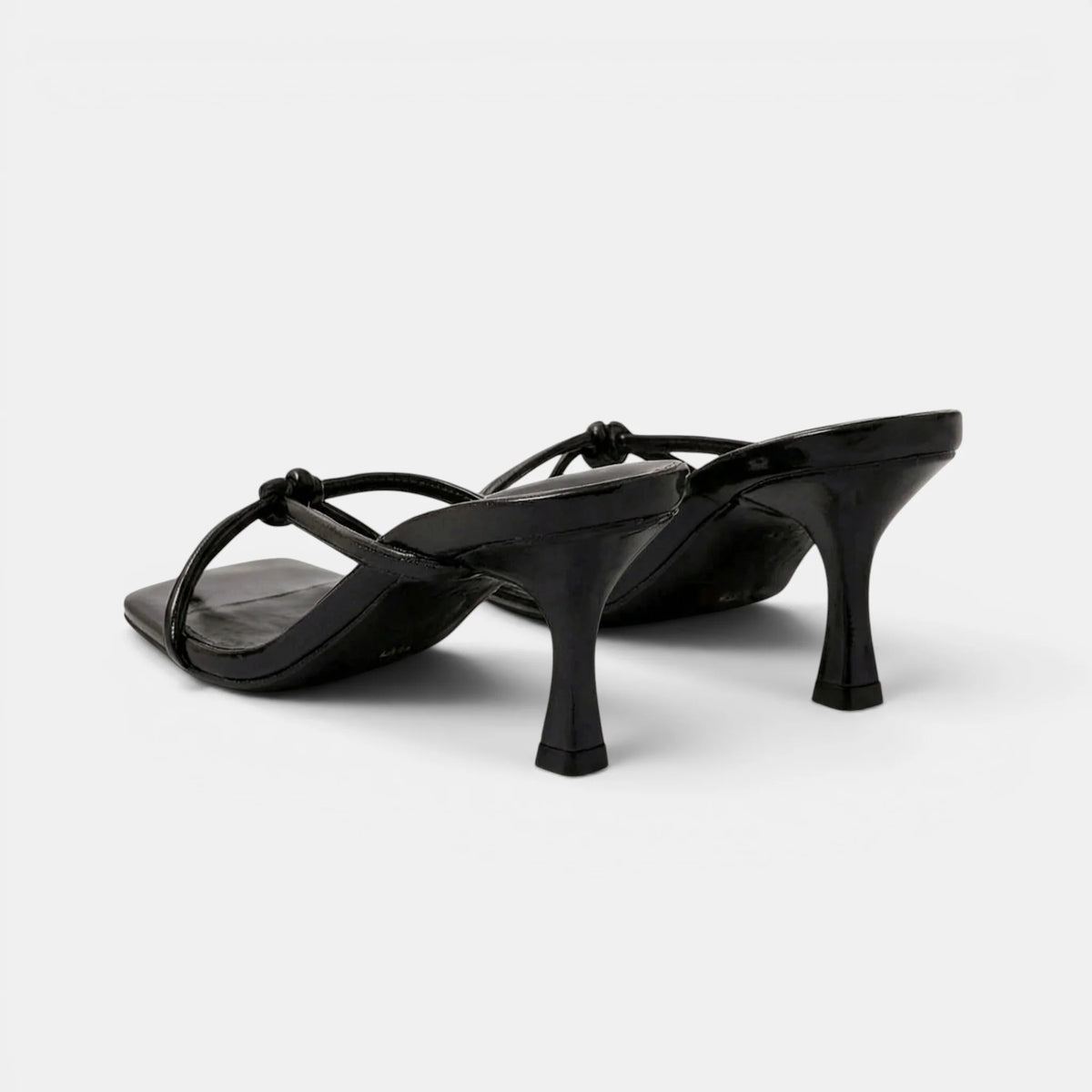Women's Kitten Heel Sandals Slip-On with Knot Strap 5