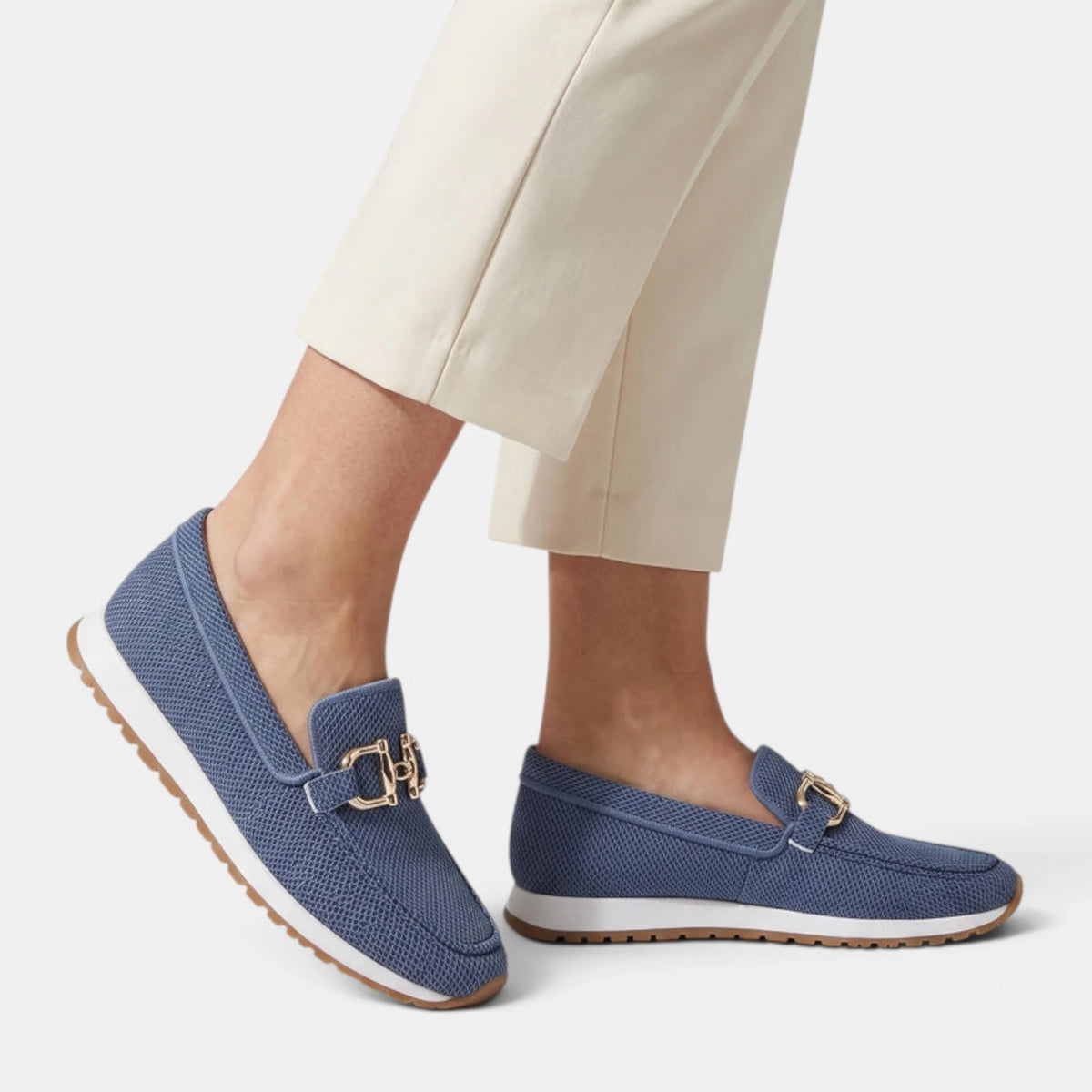Women's Loafers Casual Slip-On with Horsebit Accent 1