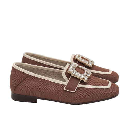 Women's Loafers Square Toe Slip-On with Decorative Buckle 5