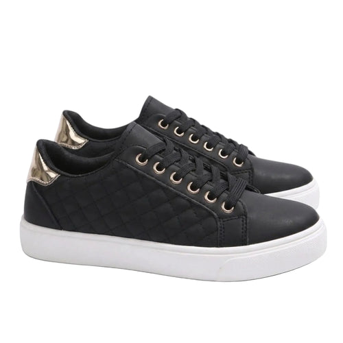 Women's Low Top Sneakers Quilted Design 0