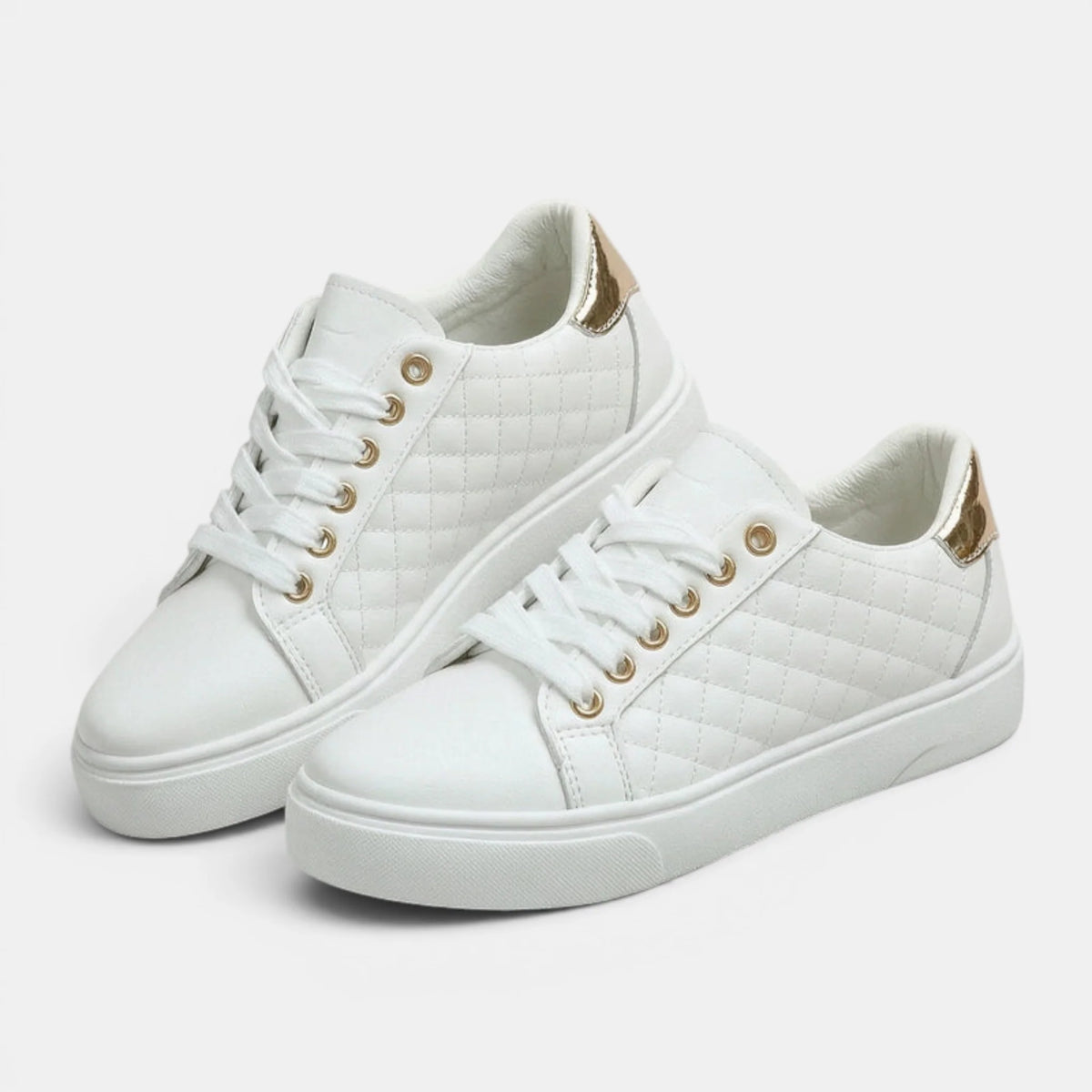 Women's Low Top Sneakers Quilted Design 5